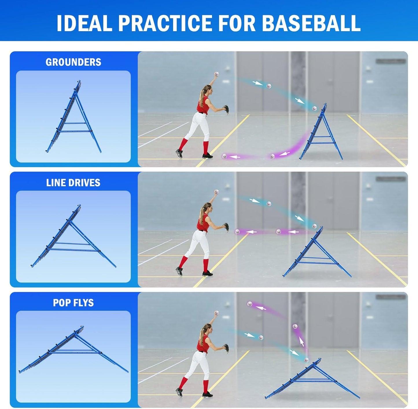 4x4 Adjustable Sports Rebounder Training Net