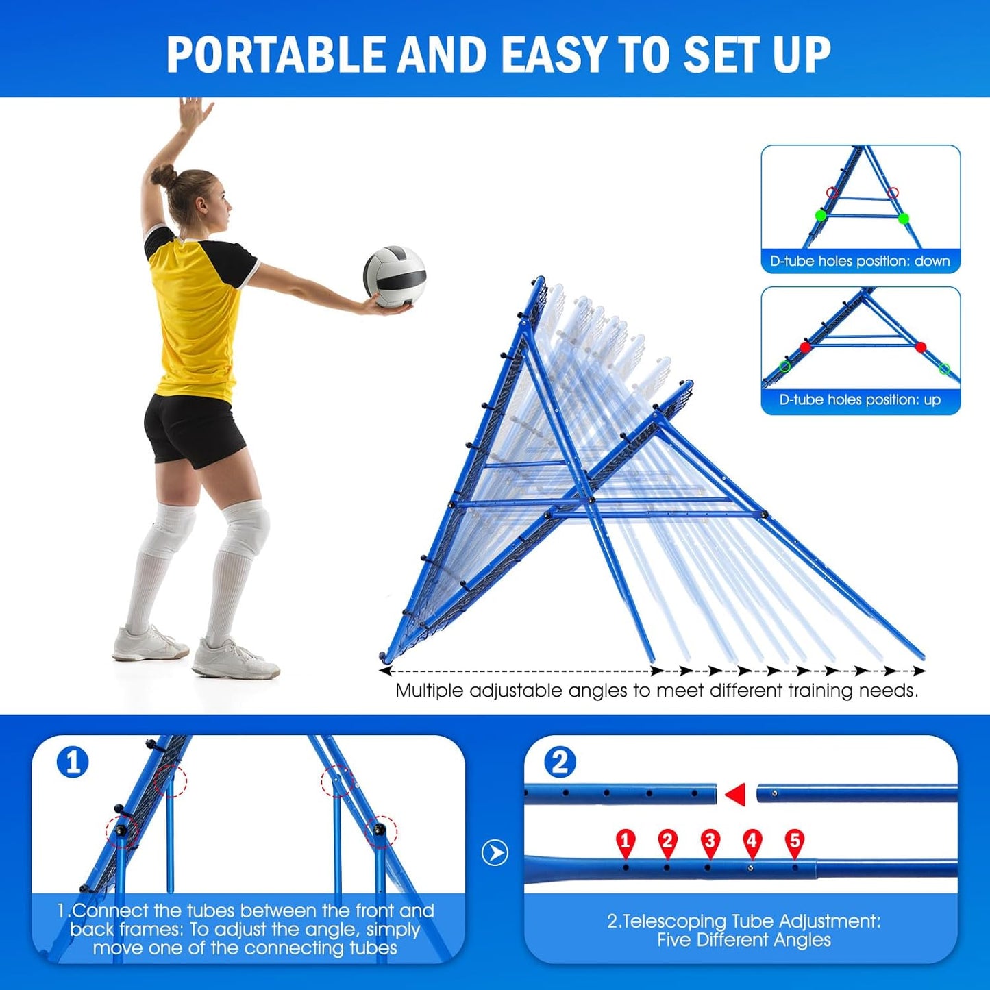 4x4 Adjustable Sports Rebounder Training Net