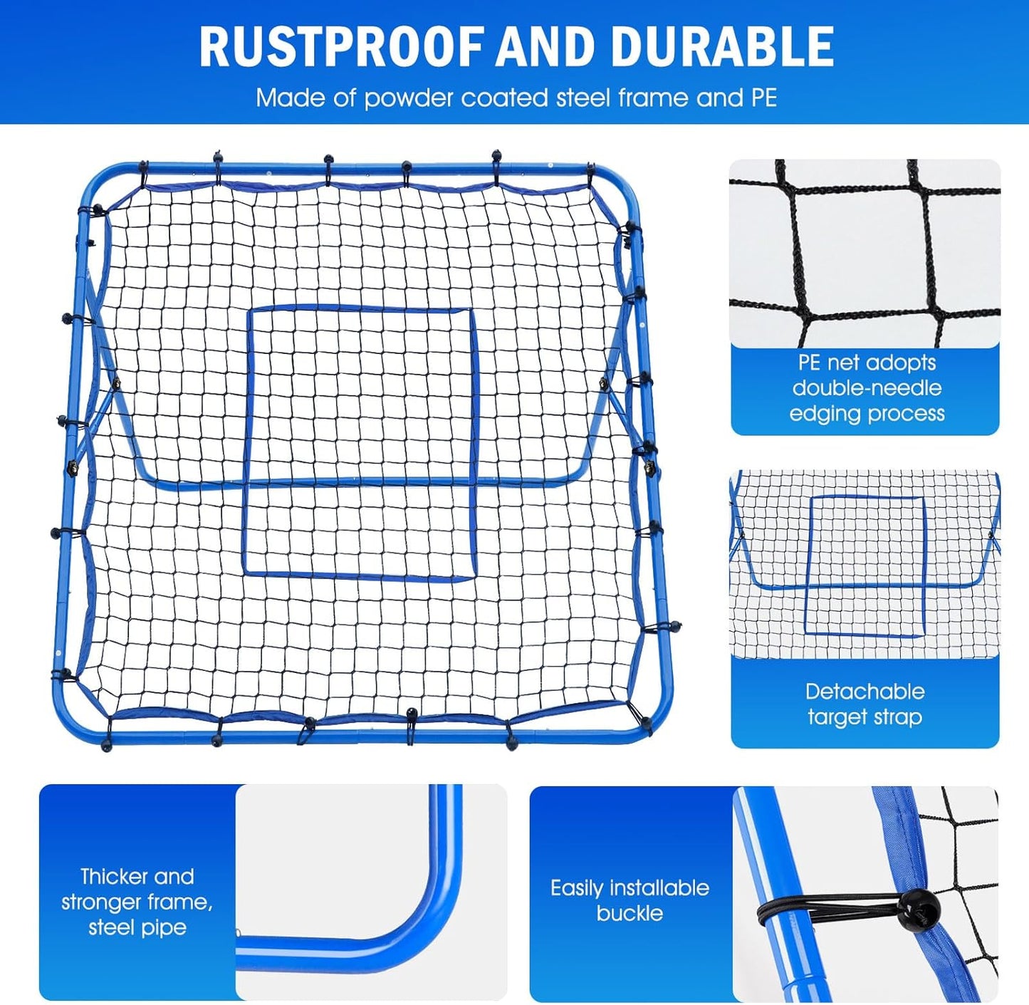 4x4 Adjustable Sports Rebounder Training Net